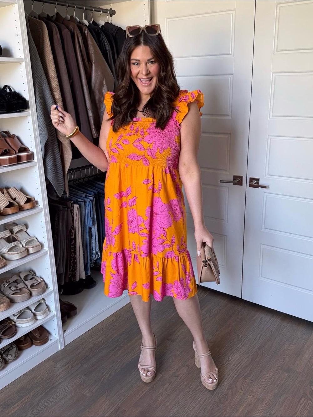 Nanette Lepore Smocked Midi Dress